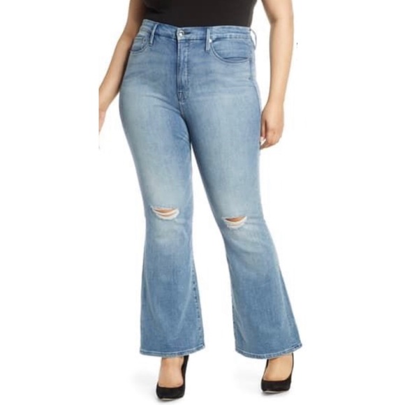 flare distressed jeans